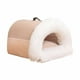 thumbnail image 3 of Nido Para Gatos Semicerrado, Suministros Suaves Para Mascotas, Cama Para Gatos Durmiendo Para Gatitos, Perros, Café, Grande, 3 of 3