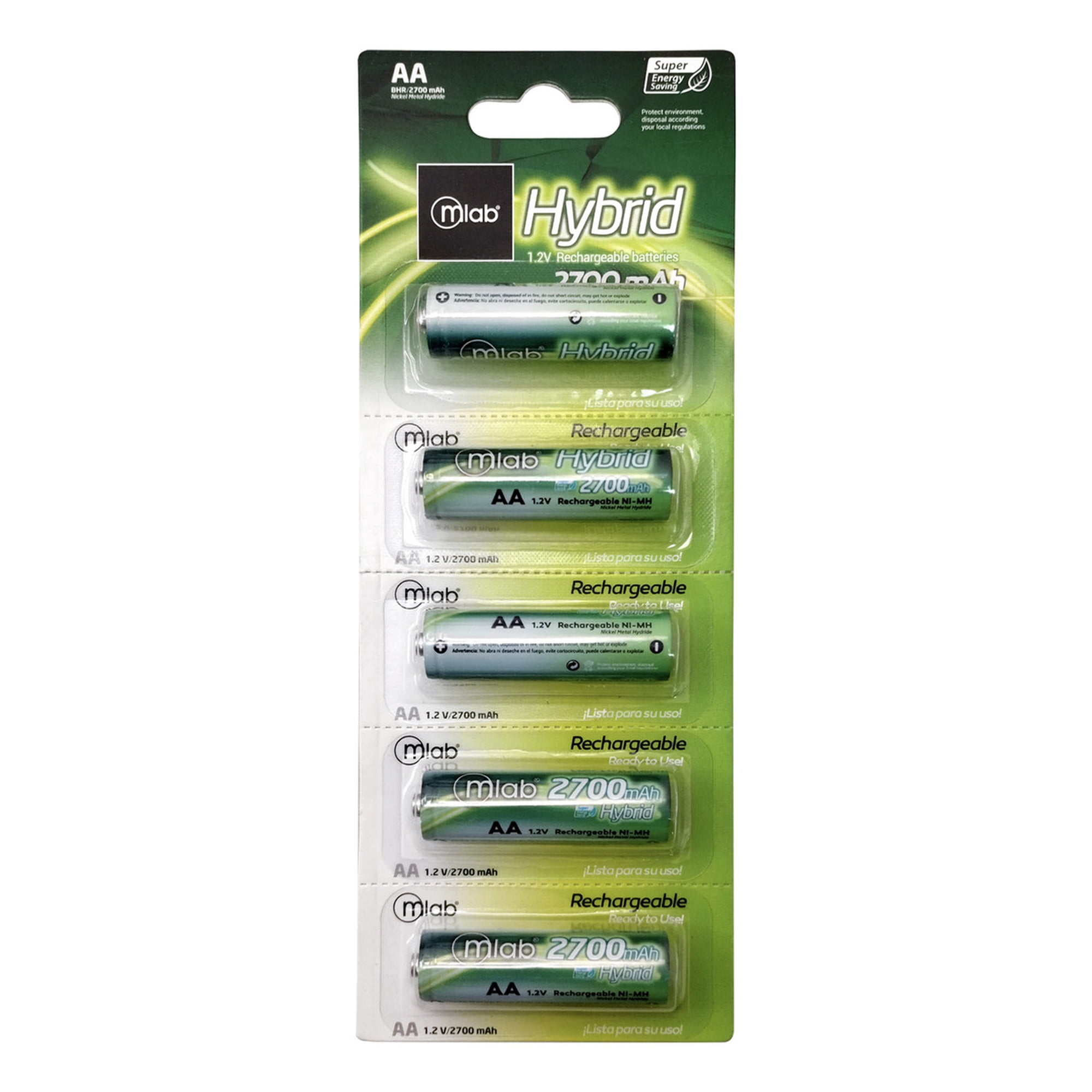 Pilas Recargables Pack 5 Aa Hibrid Rec 2700mah Mlab 07911