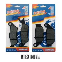 Genérico - Pastillas Freno Del + Tras Moto Suzuki Gixxer 150 Antigua