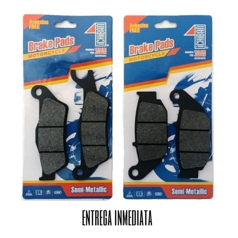 Genérico - Pastillas Freno Del + Tras Moto Suzuki Gixxer 150 Antigua