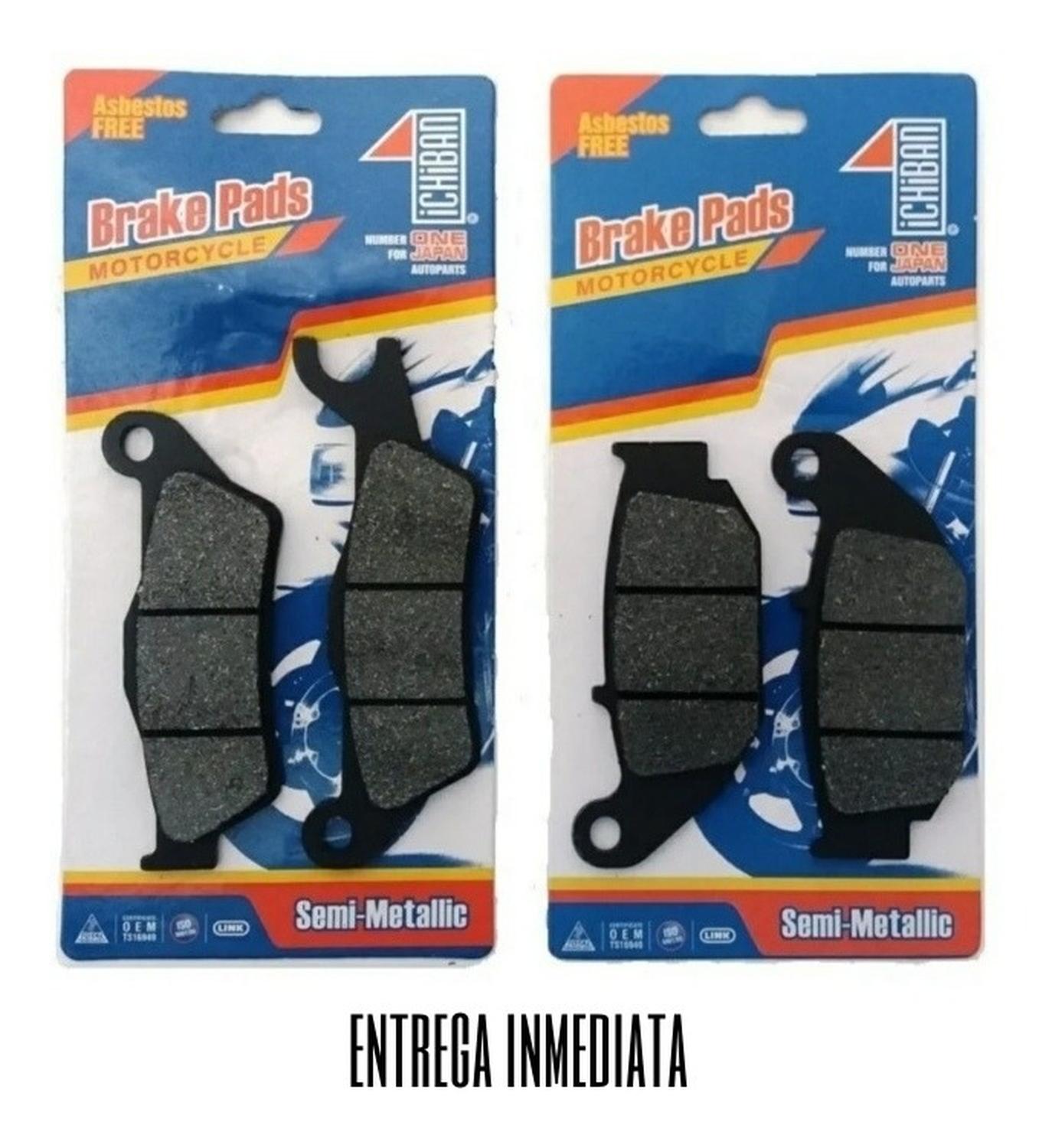 Genérico - Pastillas Freno Del + Tras Moto Suzuki Gixxer 150 Antigua