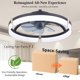 thumbnail image 5 of Ventilador de Techo DIAMONDFORGE 20" Negro con Control Remoto y Luz, 5 of 7