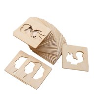 Magideal - Plantillas De Dibujo Para Niños, Plantillas De Pintura Diy, Plantillas De Crayones De Madera, Páginas Para Colorear Para Niños Pequeños, Útiles Escola 32 Piezas