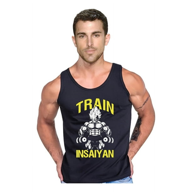 Polera Train Insaiyan Goku Musculosa Tank Gym Talla L Negro Hombre