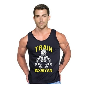 Persodesign - Polera Train Insaiyan Goku Musculosa Tank Gym Talla 2Xl Negro Hombre