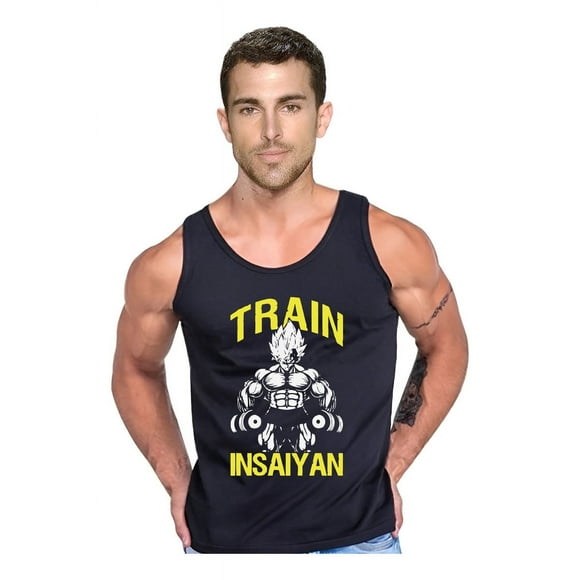 Polera Train Insaiyan Goku Musculosa Tank Gym Talla S Negro Hombre