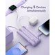 thumbnail image 3 of Cargador portátil Power Bank VRURC de 10000 mAh con cables, color lavanda, 3 of 8