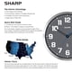 thumbnail image 5 of Reloj de Pared Sharp Atómico 12" Cara Gris Acabado Plateado, 5 of 7