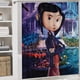 thumbnail image 5 of Coraline-theme 4-Piece Shower Curtain Set with Rugs, Waterproof Bathroom Decor Set Includes Bath Mat, U-Shaped Rug, Toilet Lid Cover and Curtain with Hooks, 5 of 6