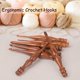 thumbnail image 2 of Set de ganchos de crochet de madera THE KNOX CRAFT – 7 piezas, 4‑10 mm, 2 of 7
