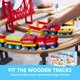 thumbnail image 5 of Juego de juguetes de tren de madera Montessori con 12 coches magnéticos para niños de 2 a 8 años, 5 of 7