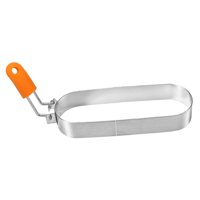 Bothyi - Anillo Para Huevo Frito Para Plancha, Desayuno, Cafetería, Postres, Tienda, Cocina, Utensilio De Cocina, 15 Cm X 6,5 Cm, Color Naranja