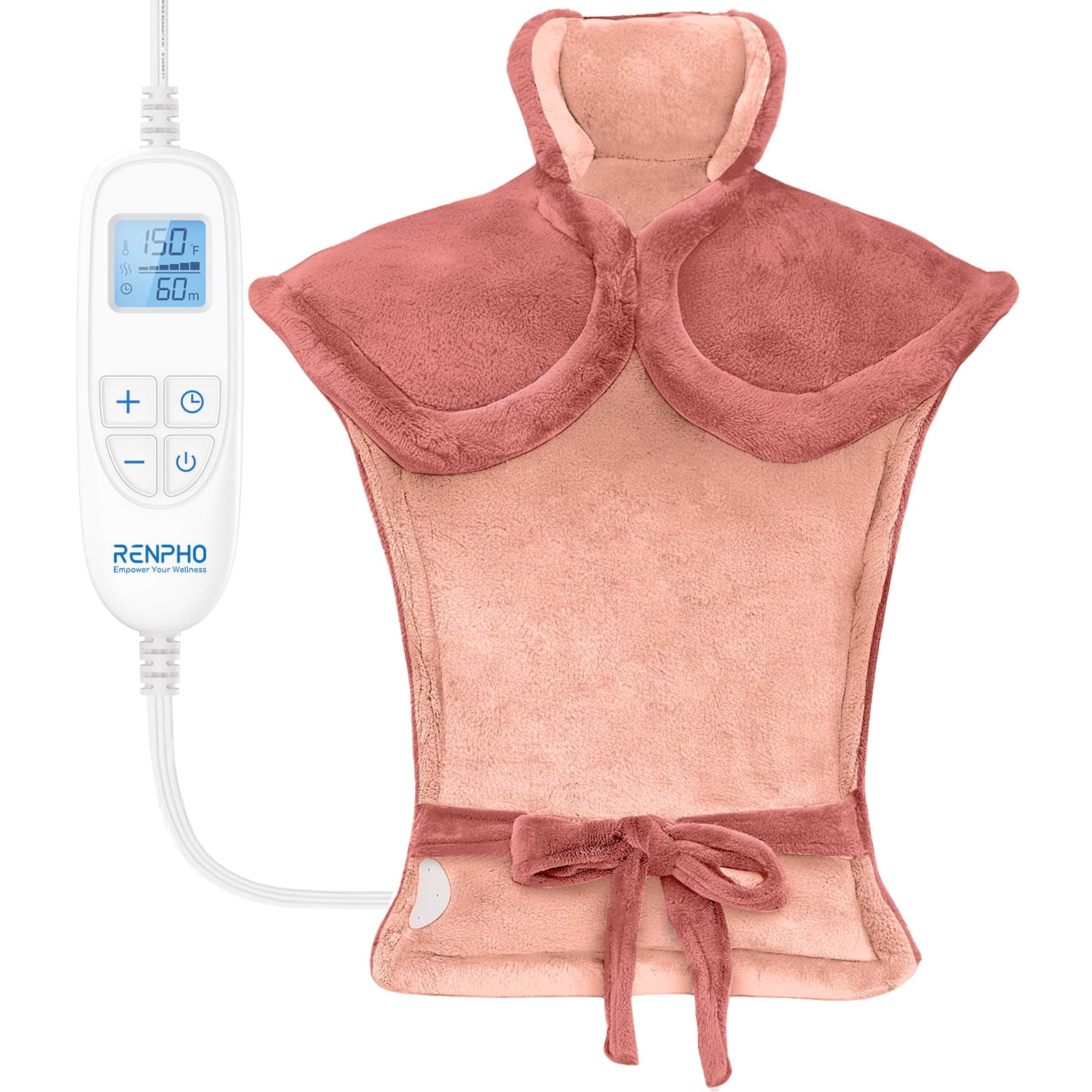 Almohadilla Eléctrica De Calefacción Renpho 61x84cm Para Alivio Del Dolor De Espalda 120v