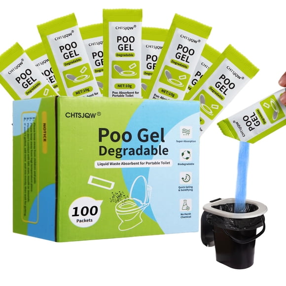 Gel Absorbente Para Inodoro Portátil 100 Unidades Desodorizante