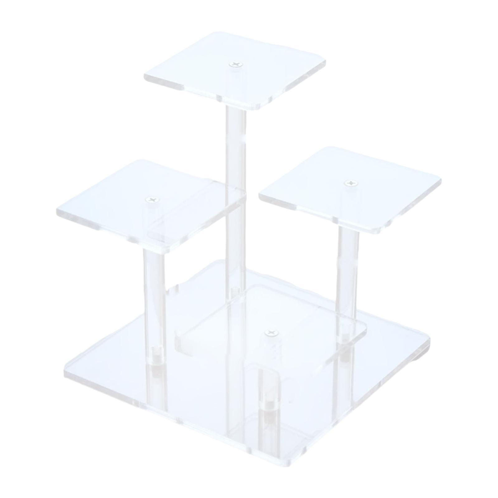 Magideal - Soporte De Exhibición Acrílico Cuadrado Para Magdalenas, Organizador De Joyas Versátil Para Decoración, Estante Para Muñecas Con Base Ensanchada De 5,