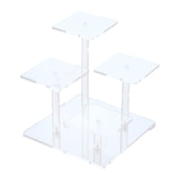 Magideal - Soporte De Exhibición Acrílico Cuadrado Para Magdalenas, Organizador De Joyas Versátil Para Decoración, Estante Para Muñecas Con Base Ensanchada De 5,