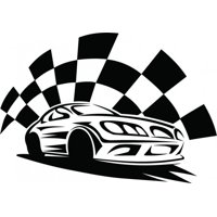 Rienda Libre Graphics - Decomural Race Car Chequered Flag Ws-45853