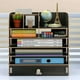 thumbnail image 3 of Organizador de escritorio multiuso de madera negro, 3 of 4