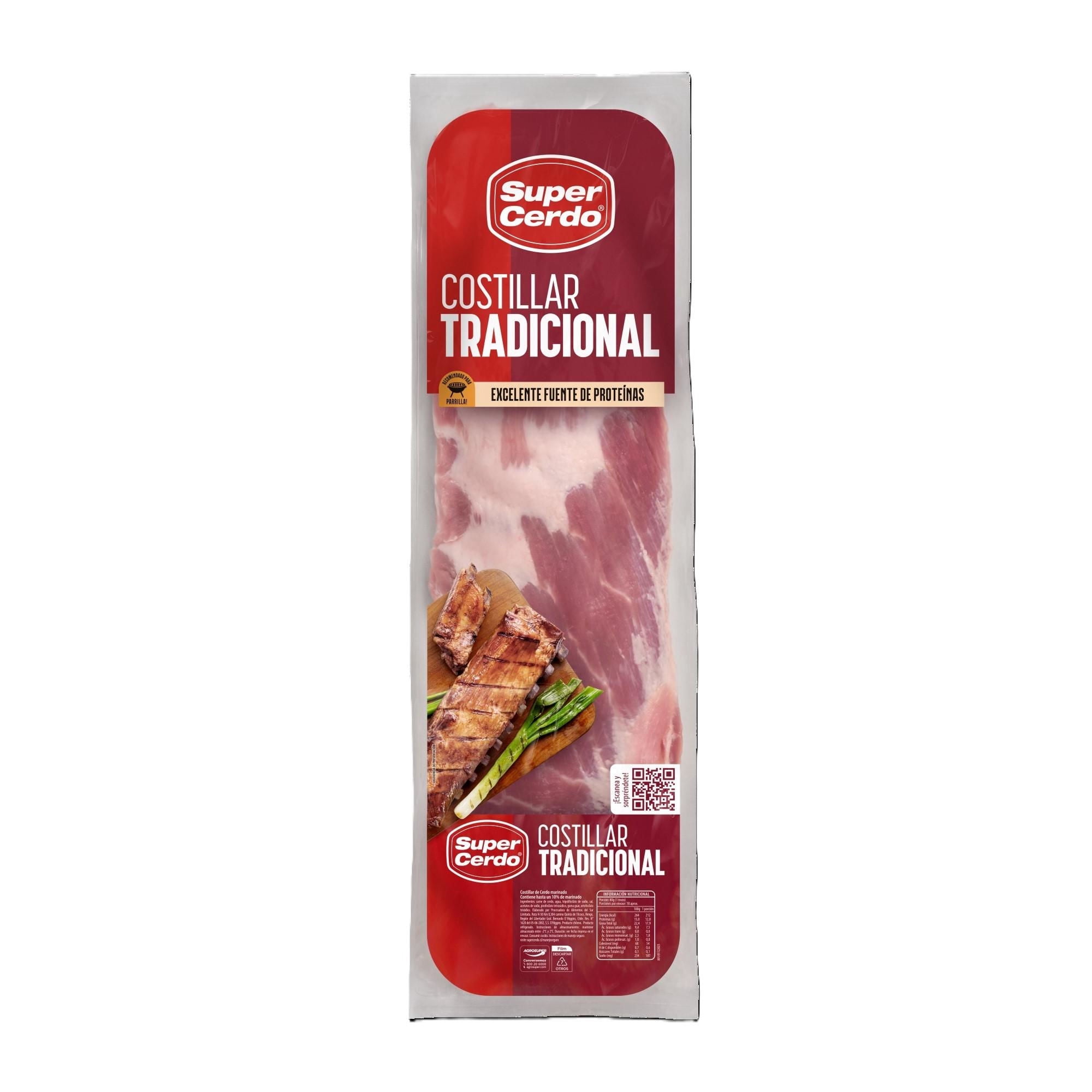 Costillar De Cerdo Tradicional 1,2 Kg Super Cerdo