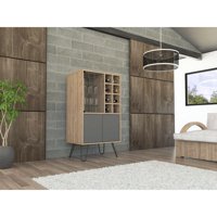 Tuhome - Bar Bajo Vassel Miel Y Plomo Con Botelleros Y Portacopas