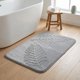 thumbnail image 2 of REGALWOVEN Alfombra de Baño Peluda, Alfombra de Baño Ultra Gruesa Absorbente de Felpa, Alfombra de Microfibra Suave Antideslizante para Ducha y Tocador Gris 32" x 20", 2 of 5