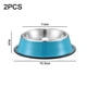 thumbnail image 2 of Comedero de acero inoxidable para perros con base de goma (paquete de 2), 2 of 5