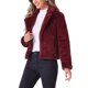 thumbnail image 4 of INSPIRE CHIC Chaqueta de Piel Recortada para Mujer Solapa Cardigan Esponjoso Bolero 2026 Invierno Abrigo Corto de Piel Sintética Conjuntos XS Burdeos, 4 of 6