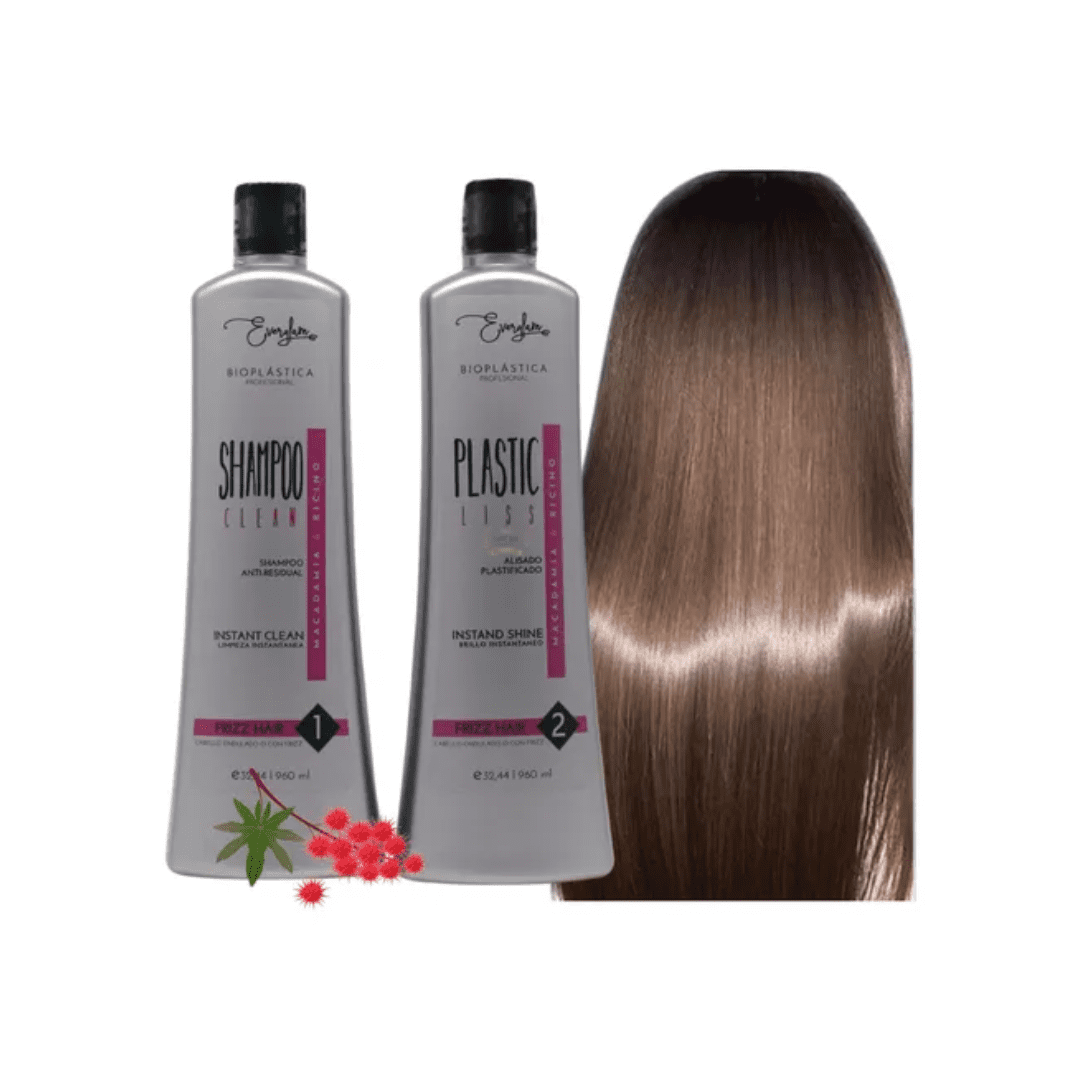 Everglam - Alisante Plastificado 2 Pasos 960 Ml – Para Cabello Con Frizz U Ondulado
