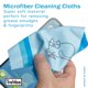 thumbnail image 5 of Paquete de 10 paños de limpieza de microfibra con bonito diseño de gatito, 5 of 6