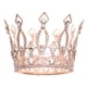 thumbnail image 1 of Diadema Redonda Completa De Coronas De Reina De Cristal Para Fiesta, Traje De Damas De Honor, Oro Rosa, 1 of 5
