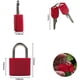 thumbnail image 2 of Candados para maleta con llave (paquete de 6), candado pequeño de metal para equipaje, candado con llave multicolor para juegos de emparejamiento en el aula, gimnasio, mochila y maleta (6 colores), 2 of 6