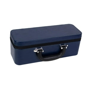 Genérico - Caja De Almacenamiento De Pulsera Caja De Brazalete De Cuero Pu Portátil De Espectáculos Simples De Moda Azul