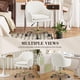 thumbnail image 4 of Silla de tocador BestEra Comfy Home Office con ruedas, terciopelo, color beige, 4 of 8