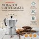 thumbnail image 2 of Cafetera cubana Moka Pot Mixpresso para 3 tazas, cuerpo de aluminio, 2 of 9