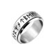 thumbnail image 1 of Anillo Runas Vikingo Titanio Giratoria Hombre Moda 2021, 1 of 3