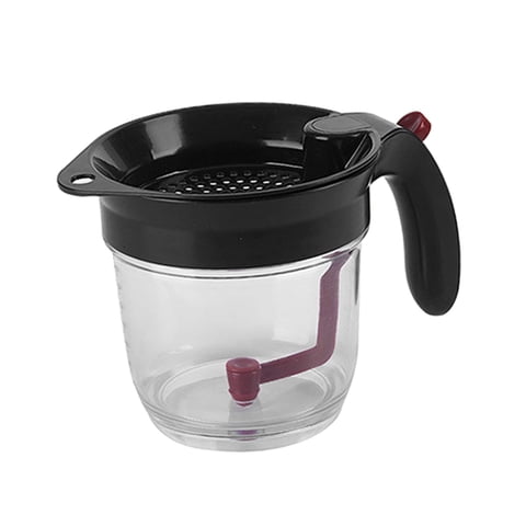 Magideal - Filtro Separador De Grasas, Filtros De Aceite De Cocina, Botella Que Se Rellena Fácilmente Y Dispensador De Aceite, Olla Para Freír, Almacenamiento De