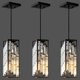 thumbnail image 1 of Luces colgantes Esfos Black Crystal Kitchen Island, paquete de 3, 1 of 9