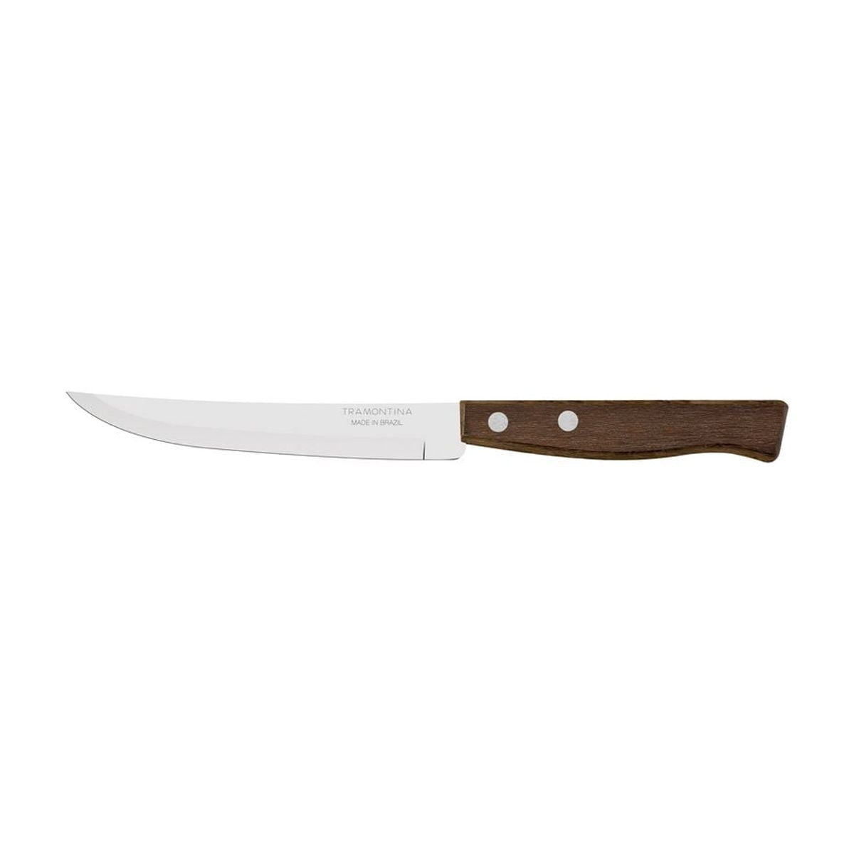 Cuchillo Para Asado Tramontina Tradicional Con Lámina De Acero Inoxidable Con Hilo Liso Y Mango De Madera Natural 5
