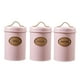 thumbnail image 2 of Juego de recipientes de cocina multiusos de 3 uds para café y tapa de té de azúcar 501-800ml tarro de almacenamiento de hierro galvanizado recubierto Rosa, 2 of 4