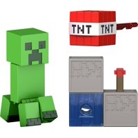 Figura De Acción Creeper De Minecraft Mattel 8 Cm Set Coleccionable