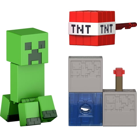 Figura De Acción Creeper De Minecraft Mattel 8 Cm Set Coleccionable