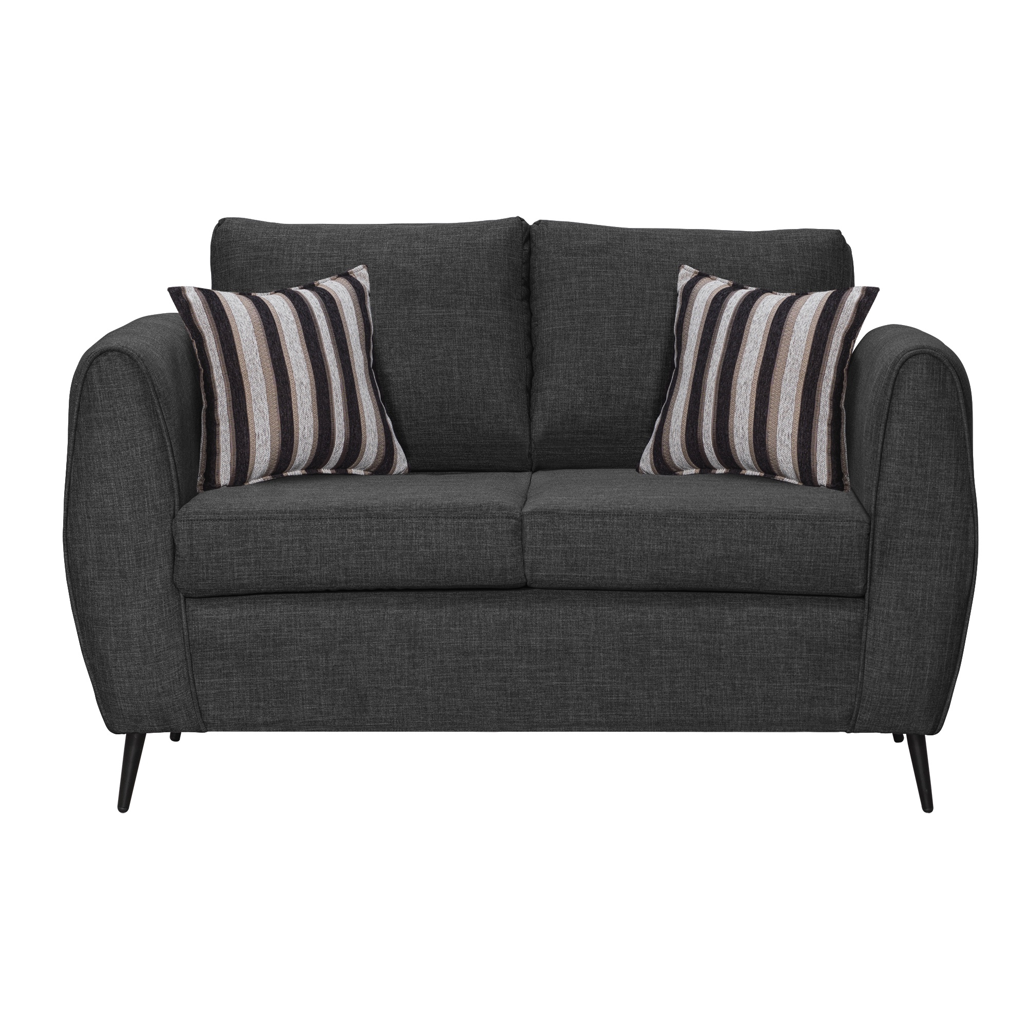 Colbox - Sofá Saveiro 2 Cuerpos Tela Gris Oscuro