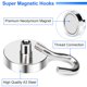thumbnail image 3 of Ganchos Magnéticos DIYMAG 85 lb (38 kg) Pack de 6 Plateados, 3 of 7