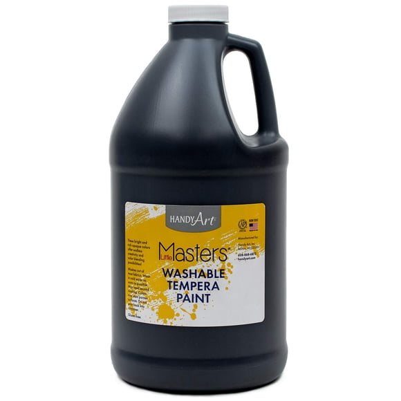 Paint Handy Art Little Masters - Témpera lavable (1,89 L), color negro