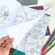 thumbnail image 2 of Libro Mándala Flores + 12 Lápices Fineliner Adix 0.4 Mm, 2 of 3