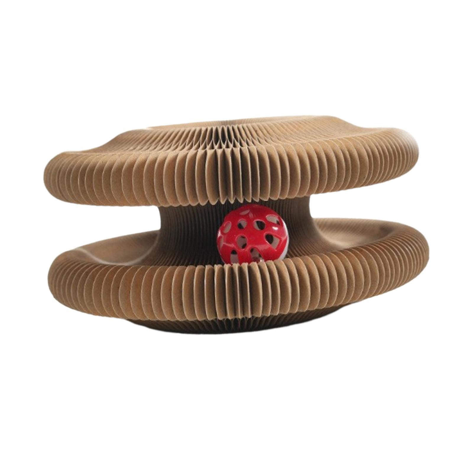 Magideal - Tablero Rascador Para Gatos Con Órgano Con Bola De Campana De Juguete, Tablero Rascador Para Gatos De Cartón, Tablero Rascador Para Gatos, Molienda De