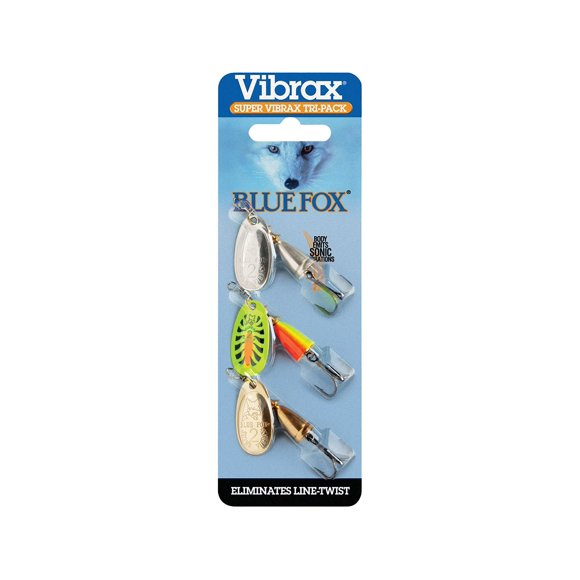 Paquete Triple de Señuelos Spinner Blue Fox Super Vibrax Tamaño 2
