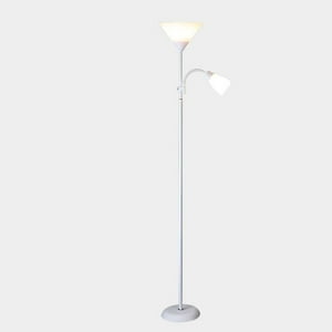 Crusec - Lampara De Pie Ajustable Nordica Elegante Decorativa Blanco
