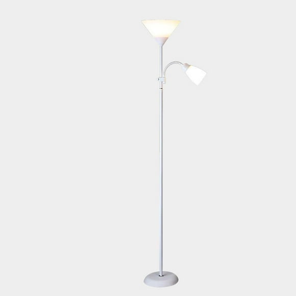 Lampara De Pie Ajustable Nordica Elegante Decorativa Blanco