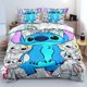 thumbnail image 1 of Stitch Bedding Duvet Cover Anime Bedding Sets 3D Printed Lightweight 3 Pieces Comforter Cover Sets, 1 of 5